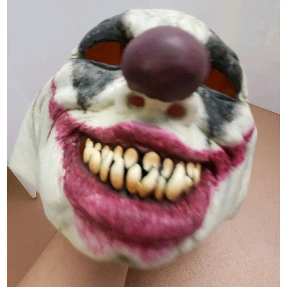 Horror Clown Mask Scary Evil Killer Halloween Cosplay Mask Creepy Scary Demon